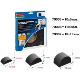 Striscia gommata adesiva \nmultiuso - 14x9 mm. | Topgear.it