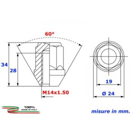 Dado Ruota M14x1.50 chiuso - 20 pz | Topgear.it