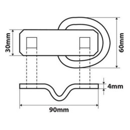 Anello di ancoraggio zincato e chiudibile - 2 pz | Topgear.it