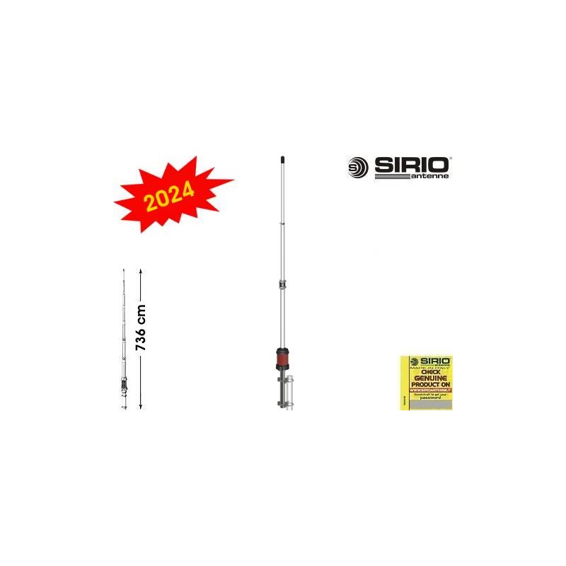 Antenna CB fissa - 736 cm - Sirio Gain-Master | Topgear.it Antenna CB fissa - 736 cm - Sirio Gain-Master | Topgear.it