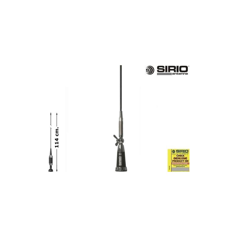 Antenna CB veicolare - 114 cm - Sirio GL 27 (per veicoli non metall... Antenna CB veicolare - 114 cm - Sirio GL 27 (per veicoli non metall...