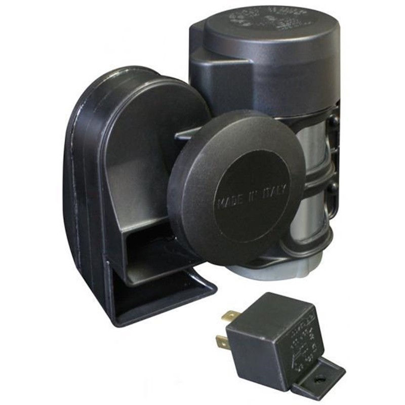 Trombe elettropneumatiche bitonali 12V | Topgear.it Trombe elettropneumatiche bitonali 12V | Topgear.it