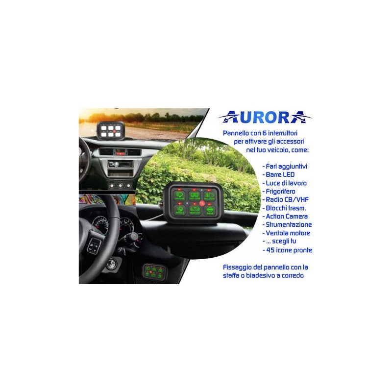 Pannello interruttori con box relé - 6 circuiti | Topgear.it