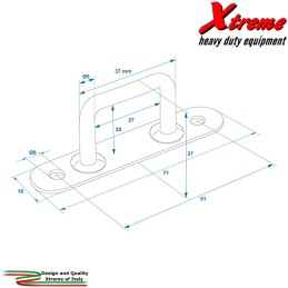 Cavallotti rettangolari aggancio cinte e funi - 36 mm | Topgear.it