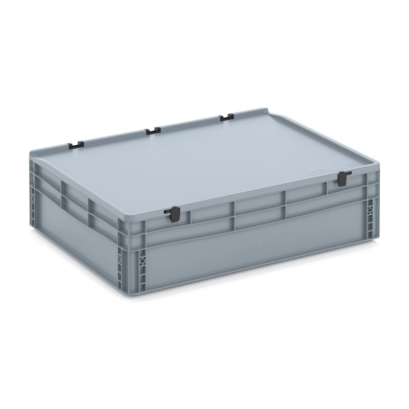Cassa con coperchio incernierato, sovrapponibile 80x60x23.5 cm | Topgear.it