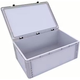 Cassa con coperchio incernierato, sovrapponibile 80x60x23.5 cm | Topgear.it