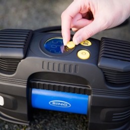 Compressore aria 12V Rapid bicilindrico digitale automatico 48 l/m ...