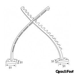 Quick Fist XL - Fissaggio utensili sino a 381/711 mm - 2 pz | Topge...