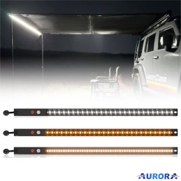 Barra LED 3 colori (Bianco, Giallo e Ambra repellente insetti) per Camper, Barca, Tenda, Campeggio  -  66 cm | TOPGEAR.IT
