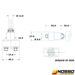 Stacca batteria 100A con chiave per montaggio su pannello/cruscotto...