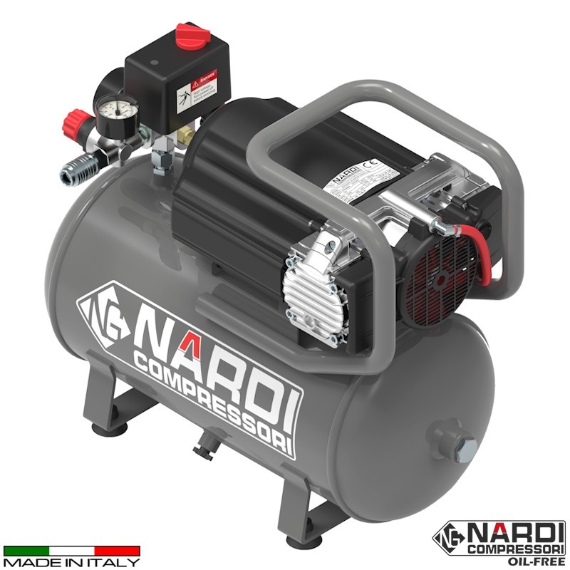 Compressore aria 230V Nardi Esprit 60/2 3 210 l/m con serbatoio ari... Compressore aria 230V Nardi Esprit 60/2 3 210 l/m con serbatoio ari...