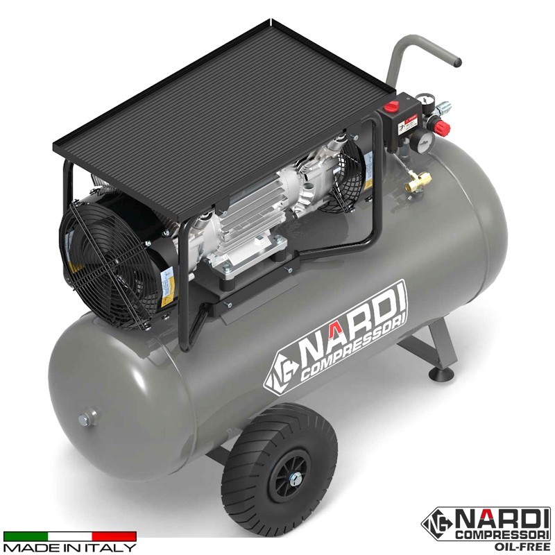 Compressore aria 230V Nardi Extreme 70 4 - 480 l/m con serbatoio ar...