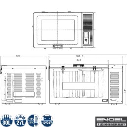 Frigorifero a compressore Engel MD60F-C - 30 litri + Congelatore | ...
