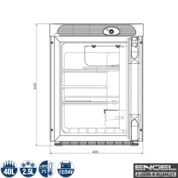 Frigorifero a compressore Engel SB47F-E-T / CK-47 - 40 litri | Topg...