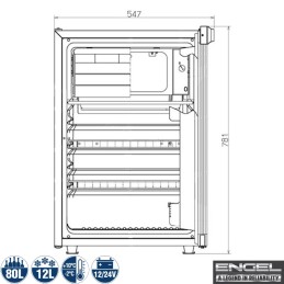 Frigorifero a compressore Engel SD90F-D-B / CK-100 - 92 litri | Top...