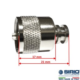 Connettore maschio PL 259/R per cavo di antenna | Topgear.it