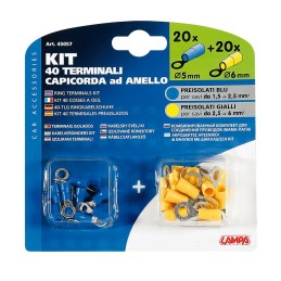 Terminale capocorda ad occhiello per cavo da 1,5 a 6,0 mm2 - 40 pz ...