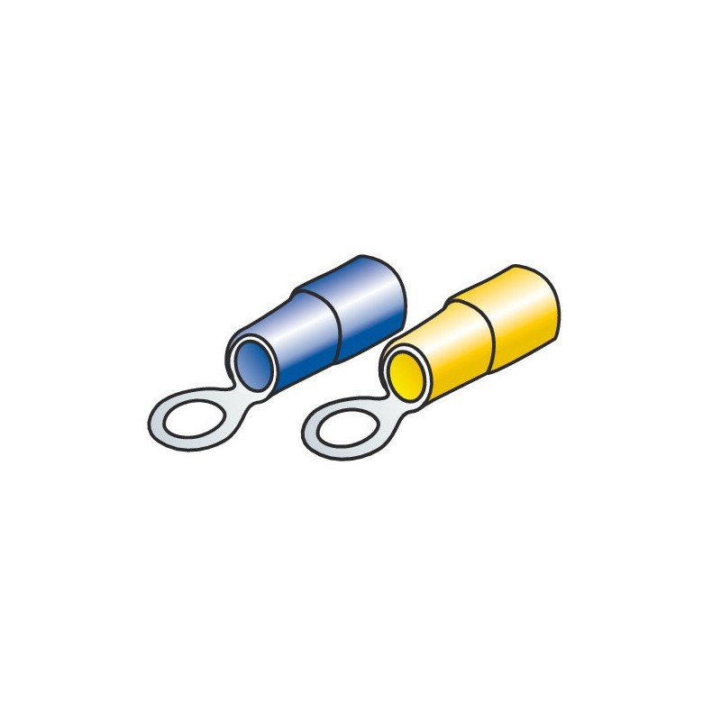 Terminale capocorda ad occhiello per cavo da 1,5 a 6,0 mm2 - 40 pz ...