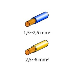 Terminale capocorda ad occhiello per cavo da 1,5 a 6,0 mm2 - 40 pz ...