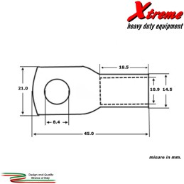 Terminale ad occhiello per cavo da 70 mm2 | Topgear.it