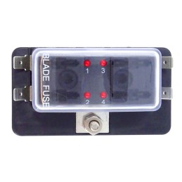 Porta fusibile con LED guasto 1 entrata - 4 uscite | Topgear.it