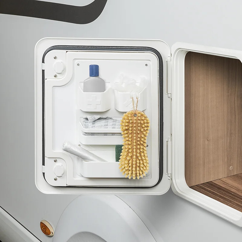 Organizer a 4 scomparti per sportello di servizio del camper
