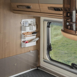 Organizer a 4 scomparti per sportello di servizio del camper