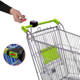 Disco orario multilingua con raschietto ghiaccio e gettoni carrello spesa