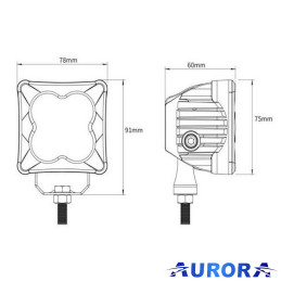 Faro LED D3 30W Profondità e Antinebbia - 2700 lm | Topgear.it