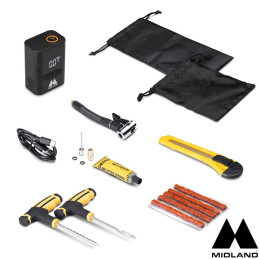 Compressore d'aria Enerpump portatile con Power Bank USB e Kit riparazione pneumatici | TOPGEAR.IT