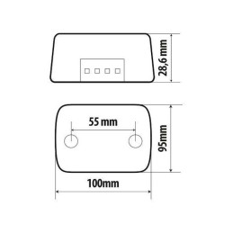 Pronto-Fari - Kit di segnalazione LED posteriore magnetico preassemblato - 12V | Topgear.it