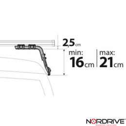 Kargo Rack System - Piedi per barre portatutto per veicoli con grondina con altezza regolabile da 16 a 21 cm | Topgear.it