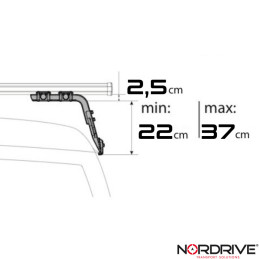 Kargo Rack System - Piedi per barre portatutto per veicoli con grondina con altezza regolabile da 22 a 37 cm | Topgear.it
