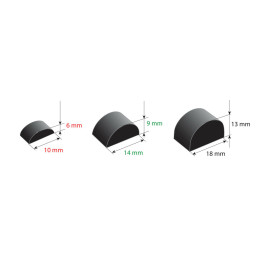 Striscia gommata adesiva multiuso - 10x6 mm. | Topgear.it
