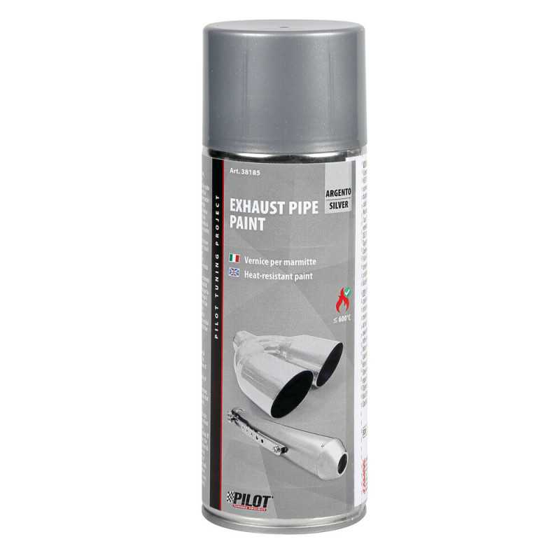 Vernice spray per marmitte - 400 ml - Argento / Nero opaco | Topgear.it