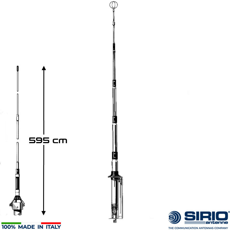 Antenna CB fissa - 595 cm - Sirio GPS 1/2 | Topgear.it