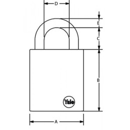 Lucchetto Alta Sicurezza Yale Y90SS - 47x54 mm | Topgear.it