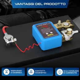 Stacca batteria con telecomando 12V/24V 240A con voltmetro LED | TOPGEAR.IT