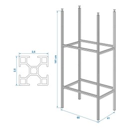 Sistema in alluminio per allestimento del garage nel camper – kit base | TOPGEAR.IT