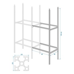 Sistema in alluminio per allestimento del garage nel camper – kit estensione con supporti e traverse | TOPGEAR.IT