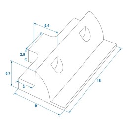Supporti centrali bianchi / neri per pannello solare - set 2 pz | TOPGEAR.IT