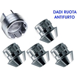 Dadi ruota antifurto serie S4 - Conici aperti M12x1,25 | Topgear.it