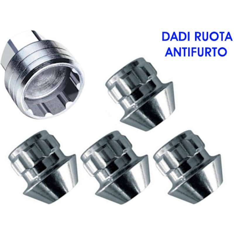 Dadi ruota antifurto serie S4 - Conici aperti M12x1,25 | Topgear.it