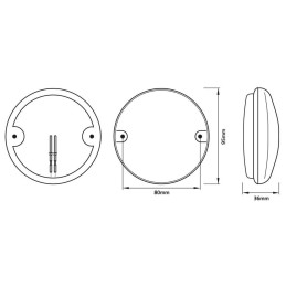 Fanale a led 12-24V 95 mm Retromarcia - Trasparente | Topgear.it